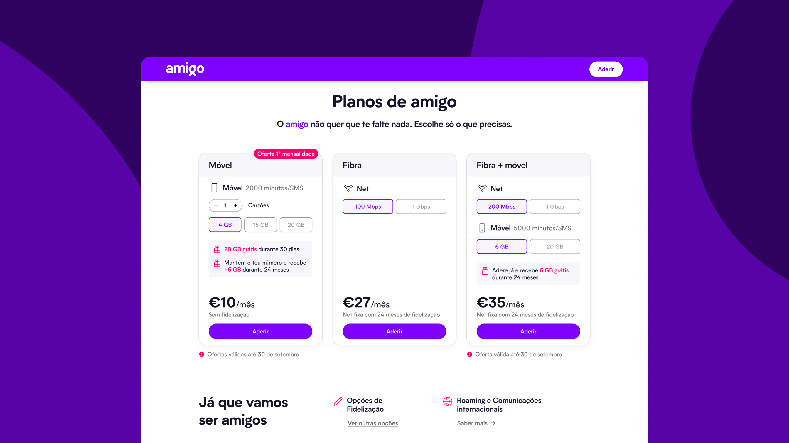 amigo planos visual