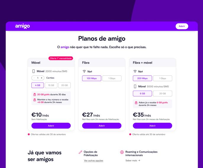 amigo planos visual